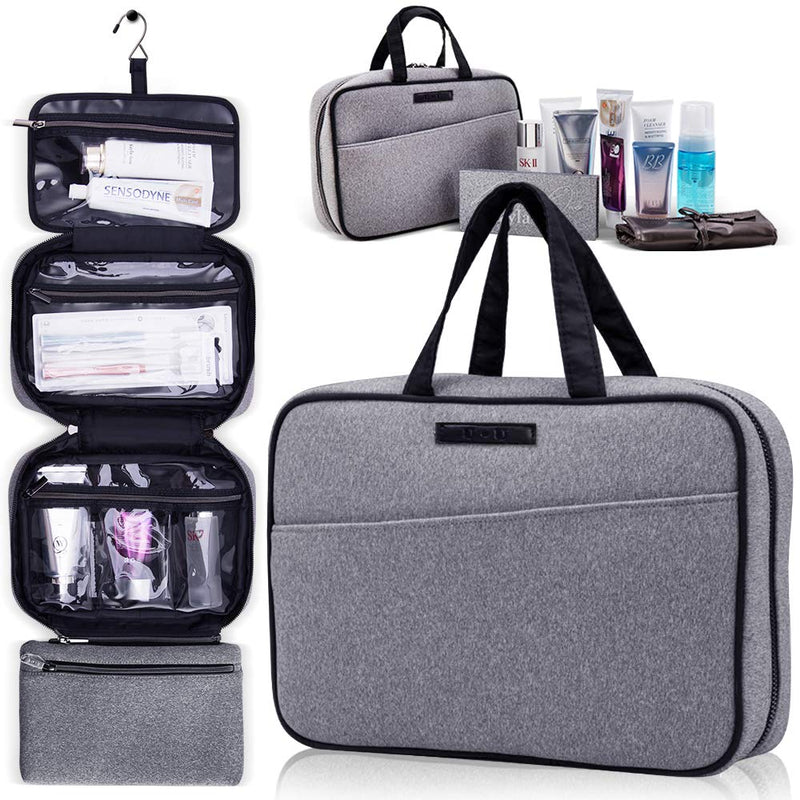 [Australia] - Travel Toiletry Bag | Makeup Cosmetic Bag For Weekend Trips | Hanging Bathroom Bag | Toiletry Bag For Men & Women | Waterproof Shower Bag For Travelling | Premium Multi-Compartment Travel Toiletry Bag 