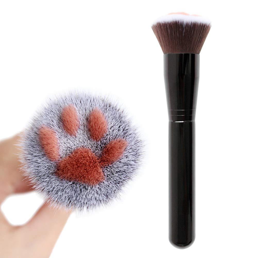 [Australia] - AKOAK 1 Pack Cat Claw Paw Makeup Brushes Cute Foundation Brush Long Lasting Concealer Blush Brush Beauty Tool (black) black 