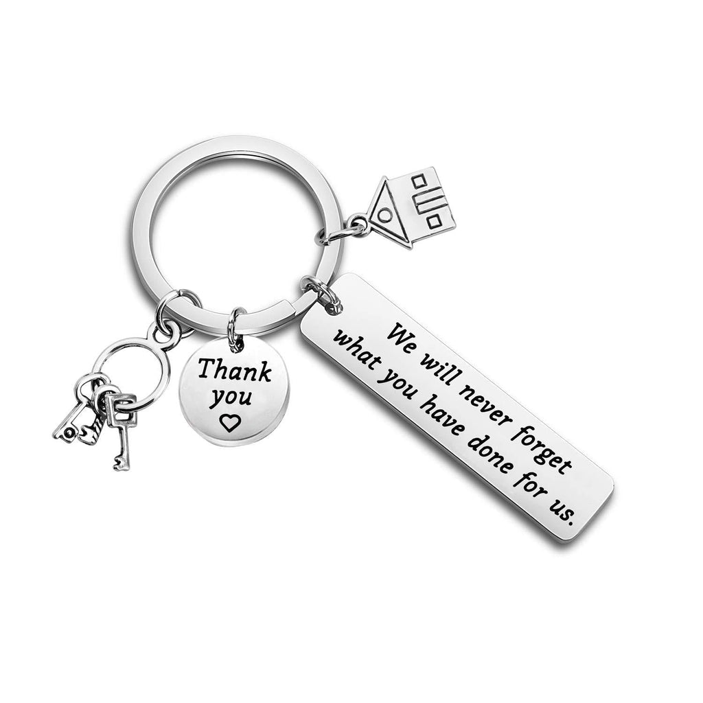 [Australia] - BAUNA Realtor Gifts Real Estate Agent Closing Gifts We Will Never Forget What You Have Done for Us Realtor House Keychain Realtor Real Estate Broker Thank You Gift real estate agent keychain 