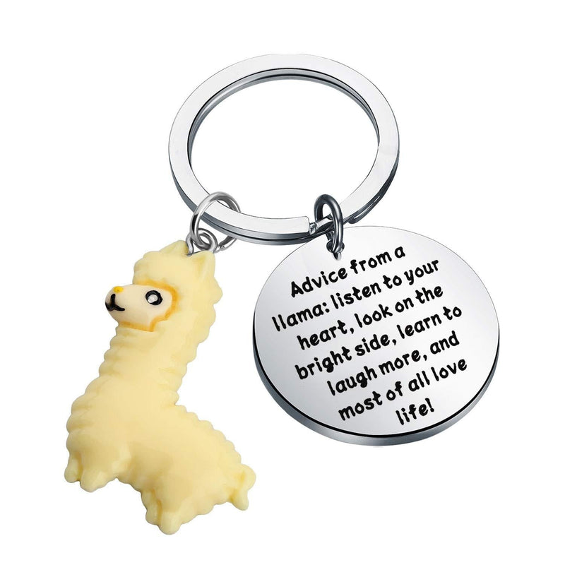 [Australia] - AKTAP Llama Keychain Coworker Keychain Alpaca Gift Llama Lover Gift Llama Chilling Lovers Jewelry Funny Animal Gift for Best Friend 