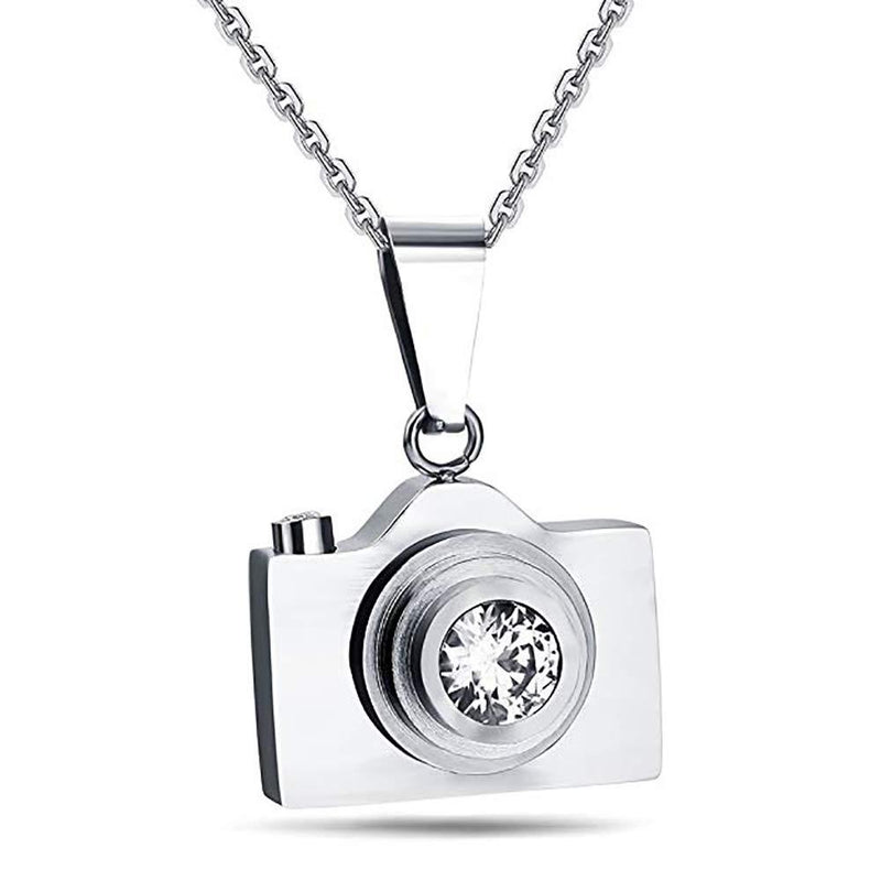 [Australia] - AKTAP Photographer Gift Camera Necklace Photography Lover Gift Videographer Gift 3D Camera Charm Pendant for Photography and Selfie Lovers 
