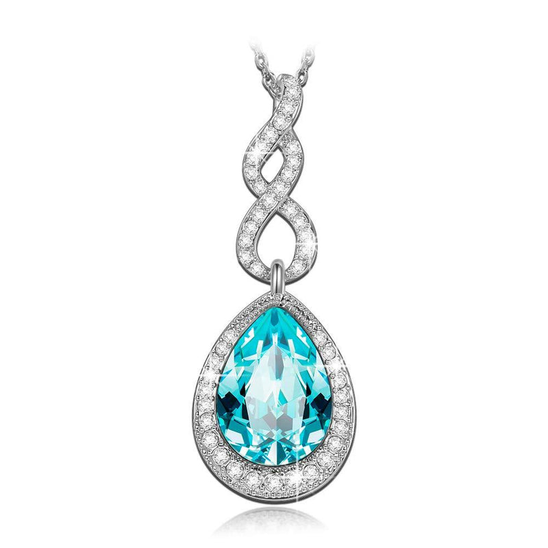 [Australia] - LADY COLOUR Jewelry Gifts for Mom, Intoxicating Love Teardrop Pendant Necklace Made with Swarovski Crystals Hypoallergenic, Nickel Free Passed SGS Test, Christmas Birthday Gifts for Her Necklace for girls 