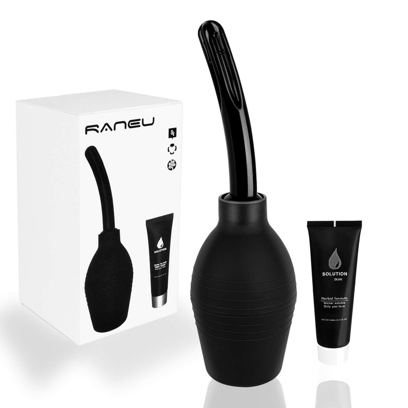 [Australia] - RANEU Enema Bulb Kit with Lube Anal Douche Superior Materials Douche for Men Women Made of Comfortable Material 2 Piece Set 