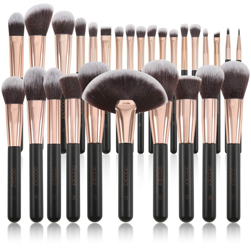 [Australia] - Docolor Makeup Brushes 28 Piece Professional Makeup Brush Set Christmas Gift Premium Cosmetics Brushes Synthetic Kabuki Foundation Brush Blending Face Liquid Powder Cream Blush Concealers Eye Shadows Make Up Brushes 