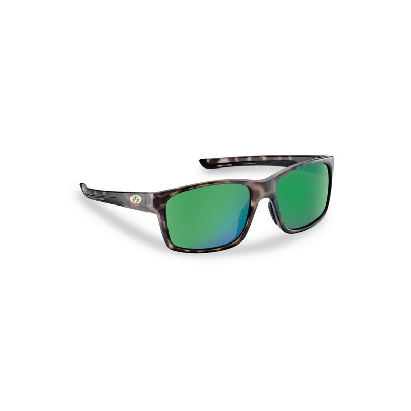 [Australia] - Flying Fisherman Freeline Polarized Sunglasses with AcuTint UV Blocker for Fishing and Outdoor Sports Matte Tortoise Frames/Amber-green Mirror Lenses 
