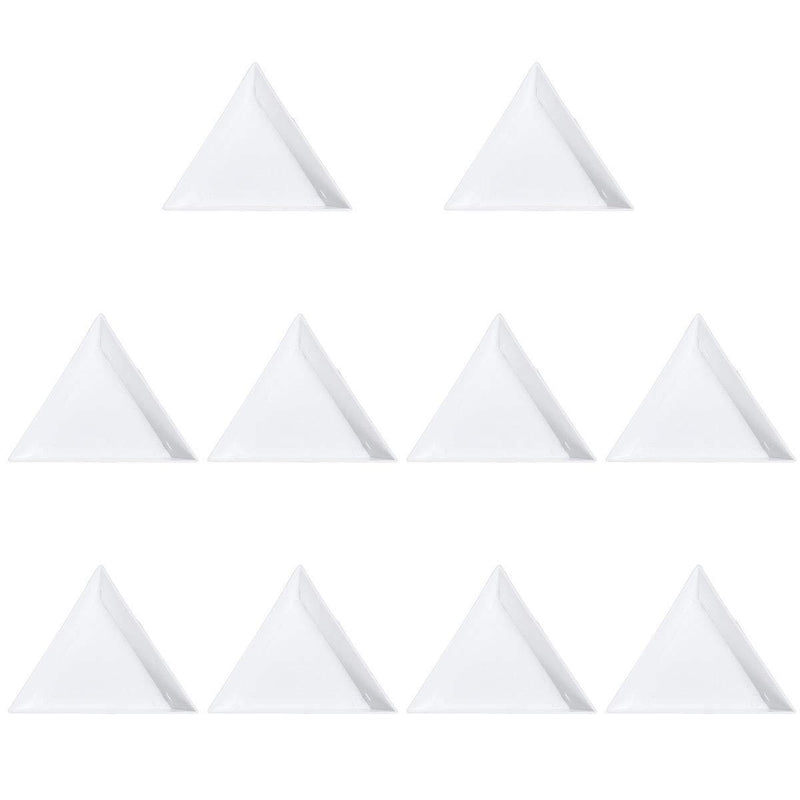 [Australia] - Artibetter 10PCS Plastic Triangle Bead Sorting Trays Nail Art Tray Jewelry Picking Plates for Diamond Jewelry 
