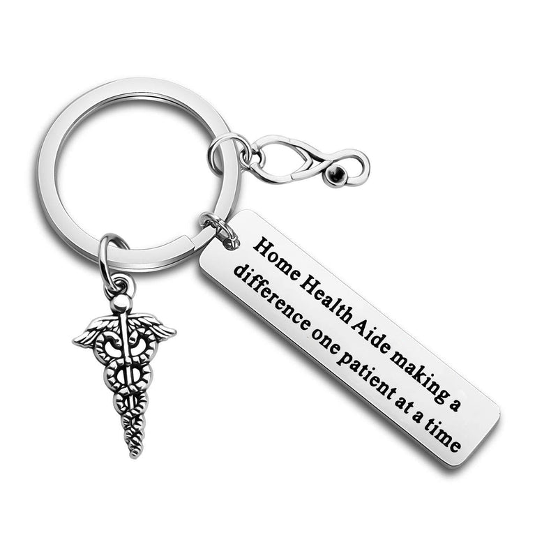 [Australia] - BAUNA Home Health Aide Gifts Home Health Aide Making a Difference one Patient at a Time Stethoscope Keychain Appreciation Gift for Nursing Doctor Home Health Aide Keychain 
