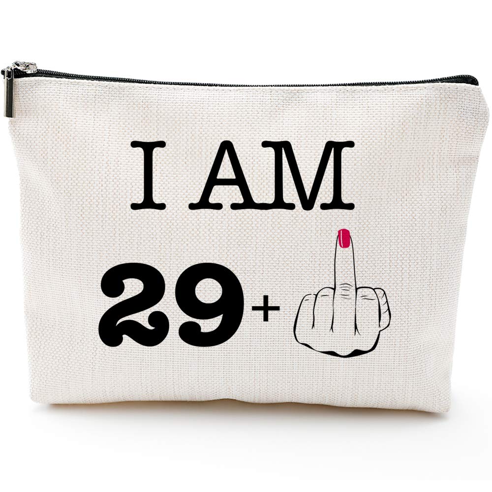 [Australia] - I'm 29+1,30th Birthday Gifts for Women,Boss,Wife,Mother,Daughter Makeup Bag, Milestone Birthday Gift for Her, Presents for Turning Thirty and Fabulous 