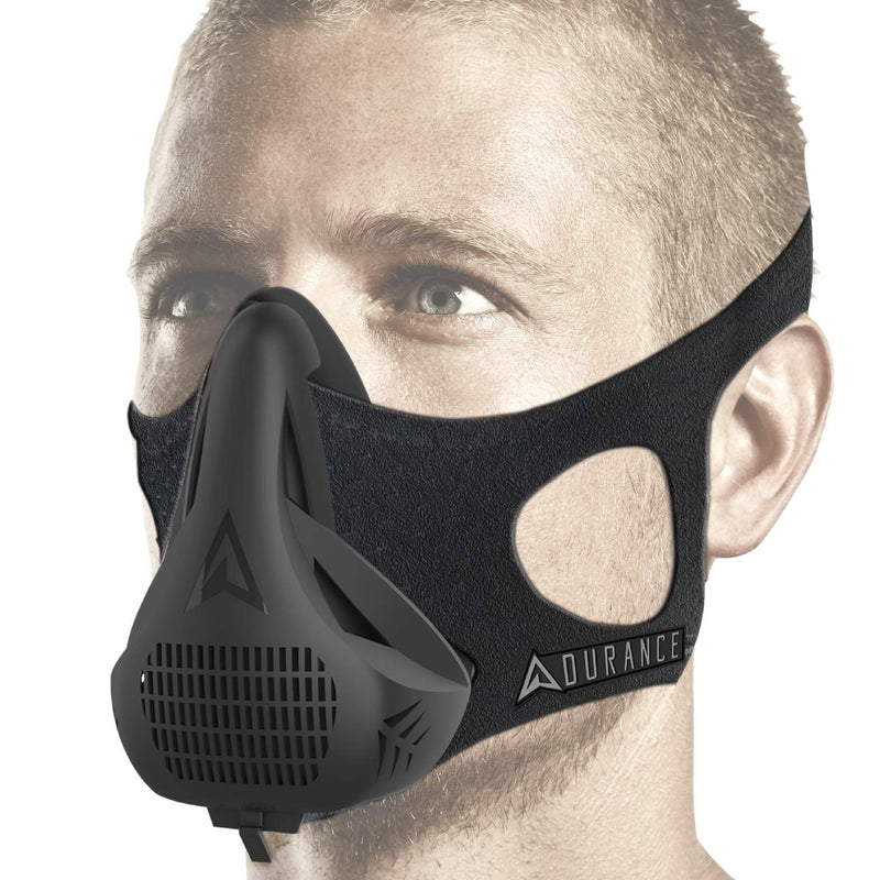[Australia] - Adurance Training Workout Mask, 4 Breathing Oxygen High Altitude Training Mask Exercise Device 