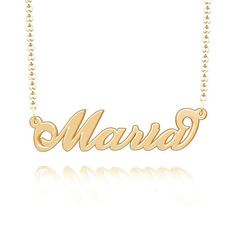 [Australia] - CoolJewelry Initial Name Necklace Semi-Customized Nameplant Personalized Pendant Jewelry for Women Girl's Maria 