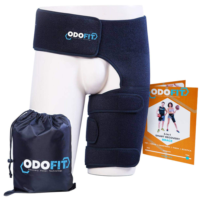 [Australia] - Hip Brace-Groin Wrap for Sciatica Pain Relief Thigh Hamstring Compression Sleeve - Unique Quadriceps Support Hip Flexor Arthritis for Pulled Muscles-Sciatica Nerve Brace Injury for Men (LEFT LEG) LEFT LEG 