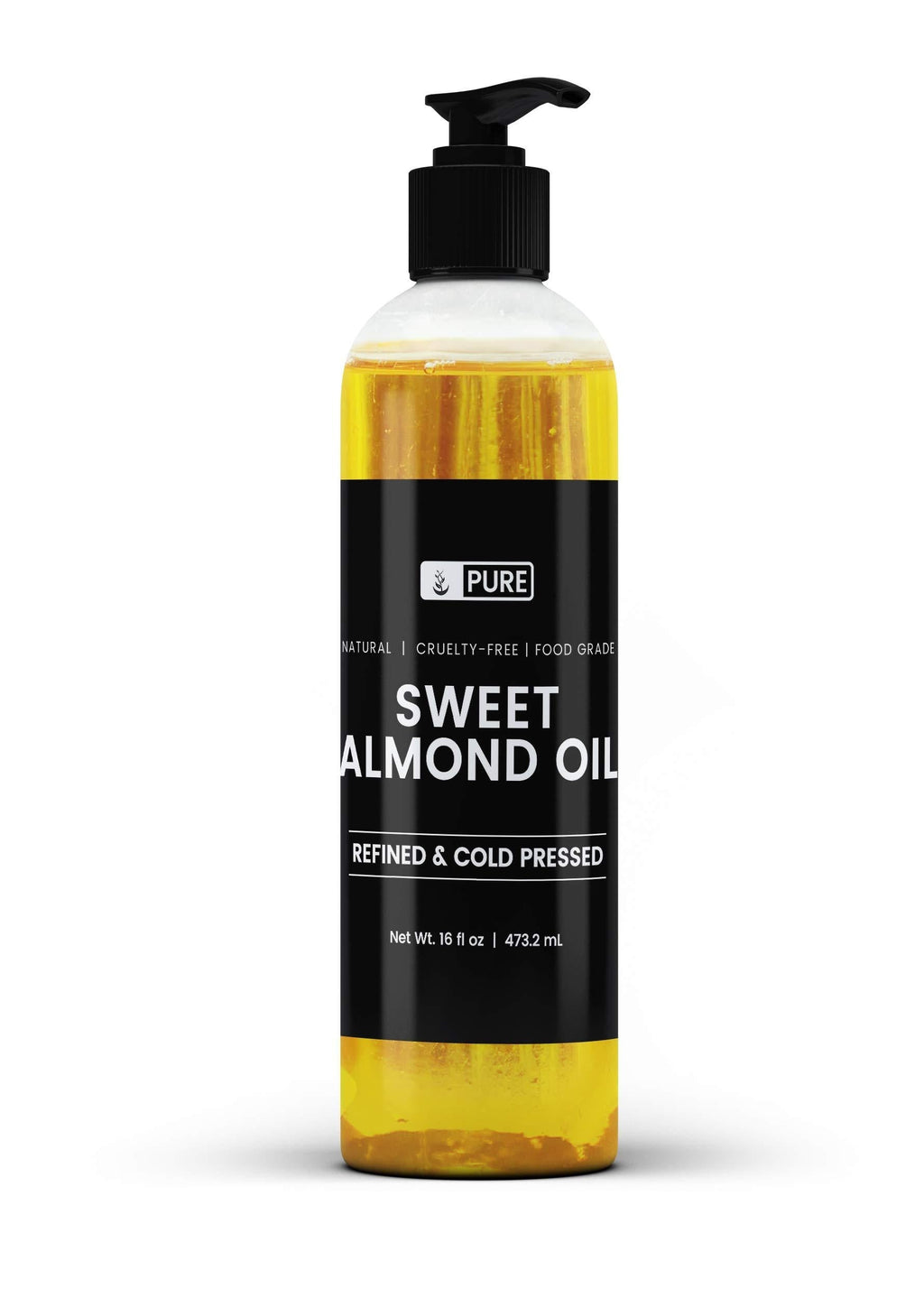 [Australia] - Natural Sweet Almond Oil, 16 fl oz, Cold-Pressed, Fragrance-Free, Lab-Tested, No Additives, No Preservatives & Cruelty-Free, US Made, BPA-Free & Recyclable Bottle 16 Ounce 