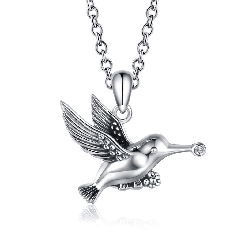 [Australia] - Cremation Grandmum Jewelry for Ashes Memorial Urn Necklace Sterling Silver Hummingbird Pendant Keepsake as a Memorial Always in My Heart Memory Necklace Gift 