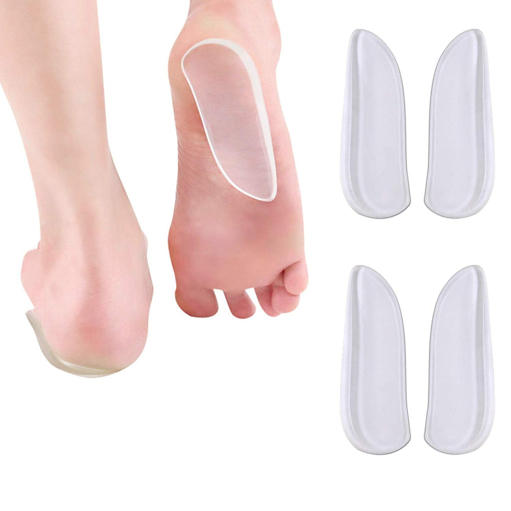 [Australia] - 2 Pairs Medial & Lateral Heel Wedge Silicone Insoles - Corrective Adhesive Shoe Inserts for Foot Alignment, Knock Knee Pain, Bow Legs, Osteoarthritis for Men and Women 