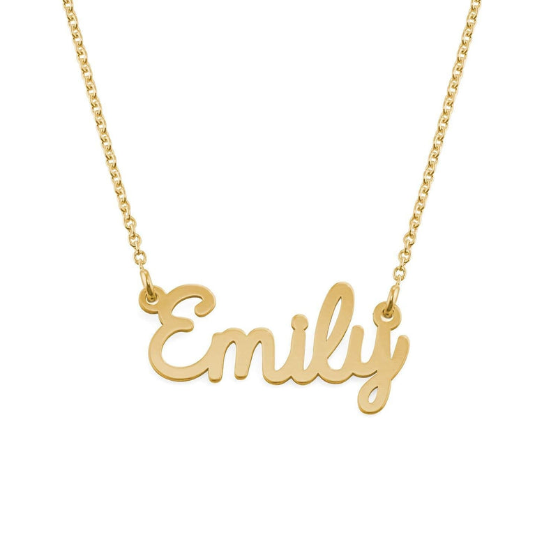 [Australia] - MyNameNecklace Personalized Cursive Name Pendant Necklace-Nameplate Christmas Jewelry Gift Emily-18K Gold Plated 