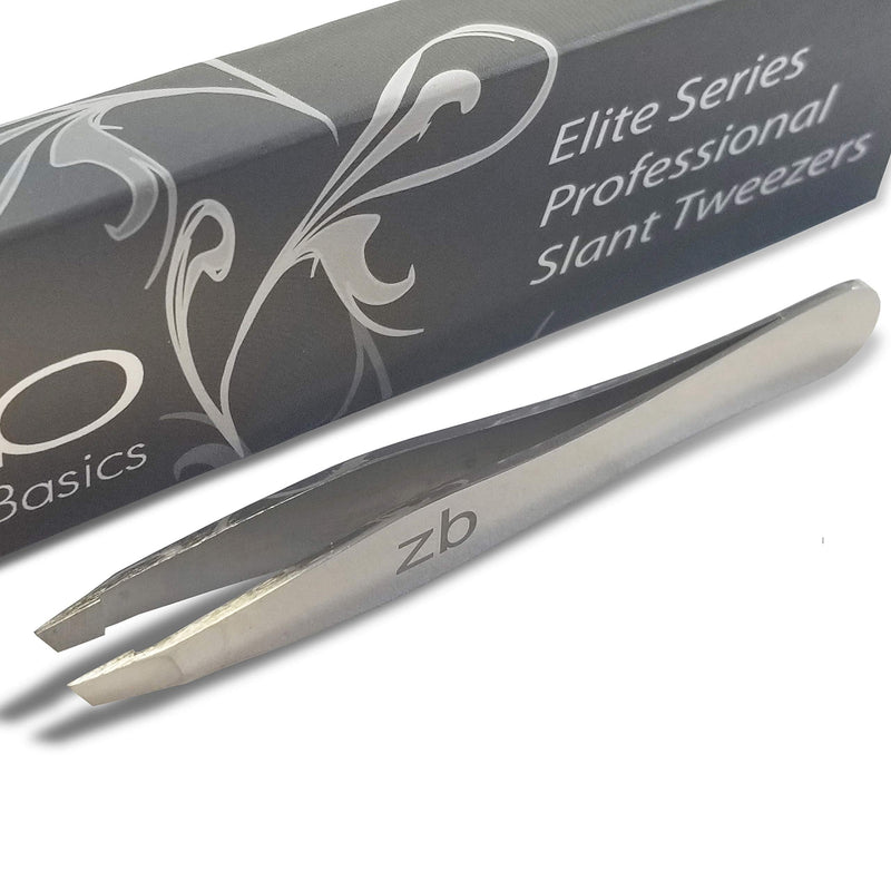 [Australia] - Zizzili Basics Elite Series Slant Tweezers - Surgical Grade Stainless Steel for Professionals (Mirror Polish) Mirror Polish 