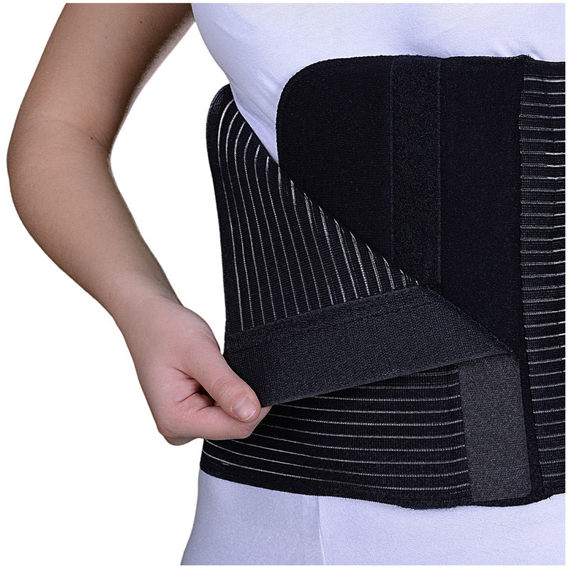 [Australia] - Universal Breathable Adjustable Elastic Abdominal Belt Corset for Post Surgery (Black) Black 