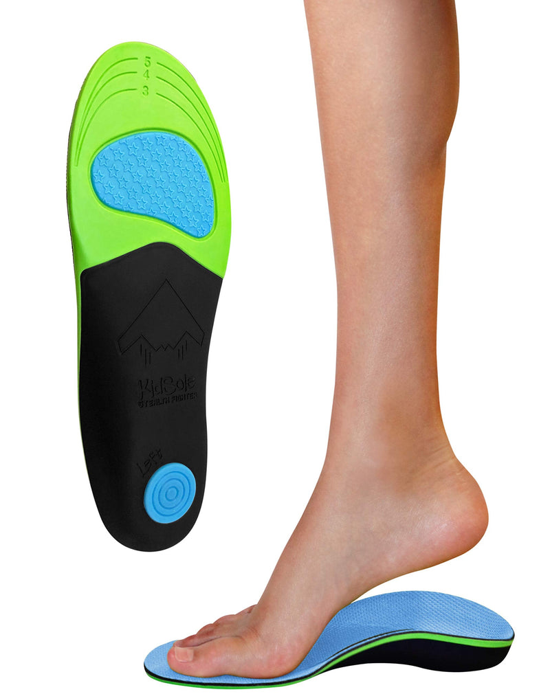 [Australia] - KidSole Stealth Fighter: High Arch Support Insole. Slim Profile, Strong Arch, Soft Memory Foam Top & Lightweight Design. Inward/Falling Ankle Correction ((24 cm US Kid's Size 3-6)) (24 CM US Kid's Size 3-6) 