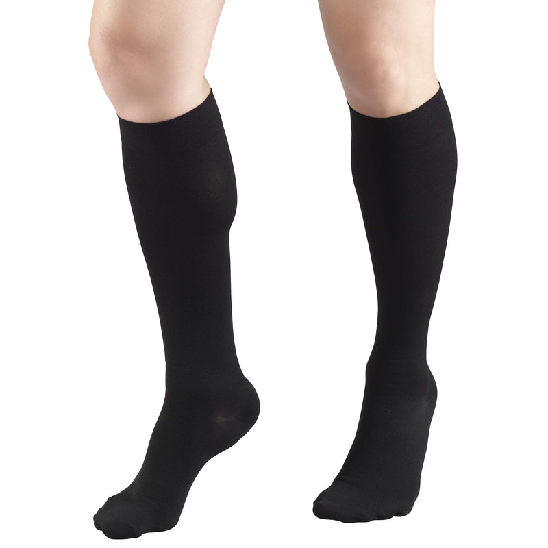 [Australia] - Truform HMNA 9808 Compression Stockings, Regular 15-20 mmHg, Below Knee BK, Men or Women, Closed Toe, Black, 3X-Large 3X-Large (Size F) 
