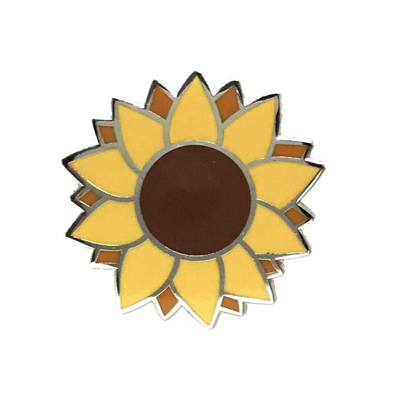 [Australia] - Sunflower Lapel Pin - Yellow Sunflower Helianthus Brooch - Happiness Faithfulness Button Backpack Jacket 