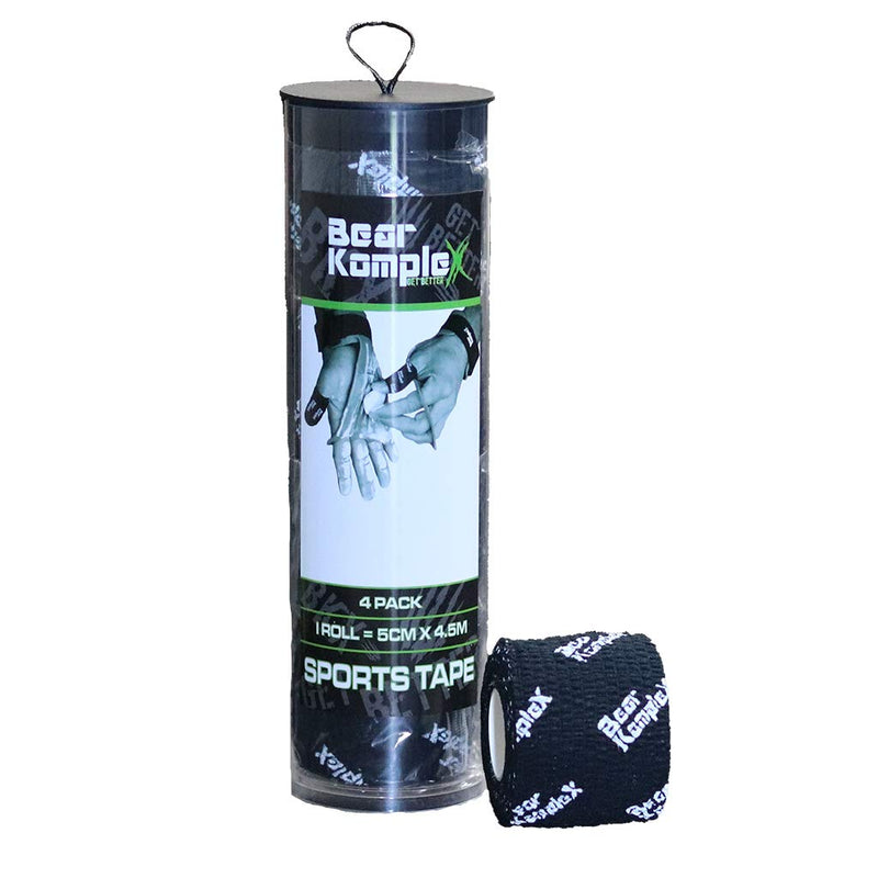[Australia] - Bear Komplex Athletic Sports Thumb Tape, 4 Pack of Premium Adhesive Wrap, 5 cm Tape, Sweatproof, Breathable, and Non-Slip for Lifting, Crossfit, and Hook Grip, Hypoallergenic and Latex Free (4 Pack) 