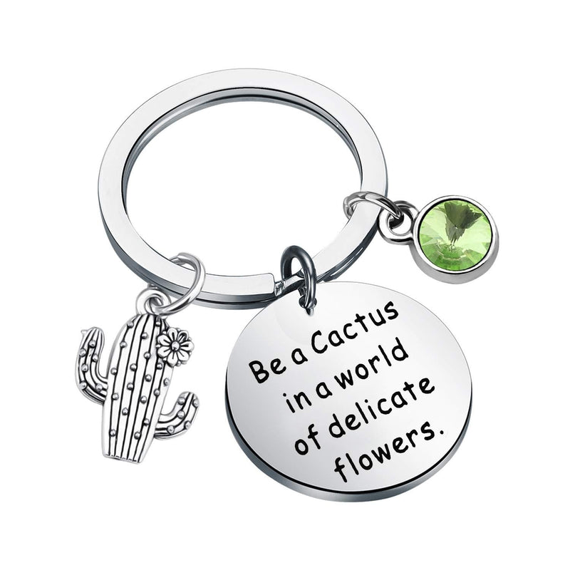 [Australia] - AKTAP Saguaro Gift Cactus Keychain Be A Cactus in A World of Delicate Flowers with Cacti Charm Inspirational Jewelry Gift Cacti Keychain 