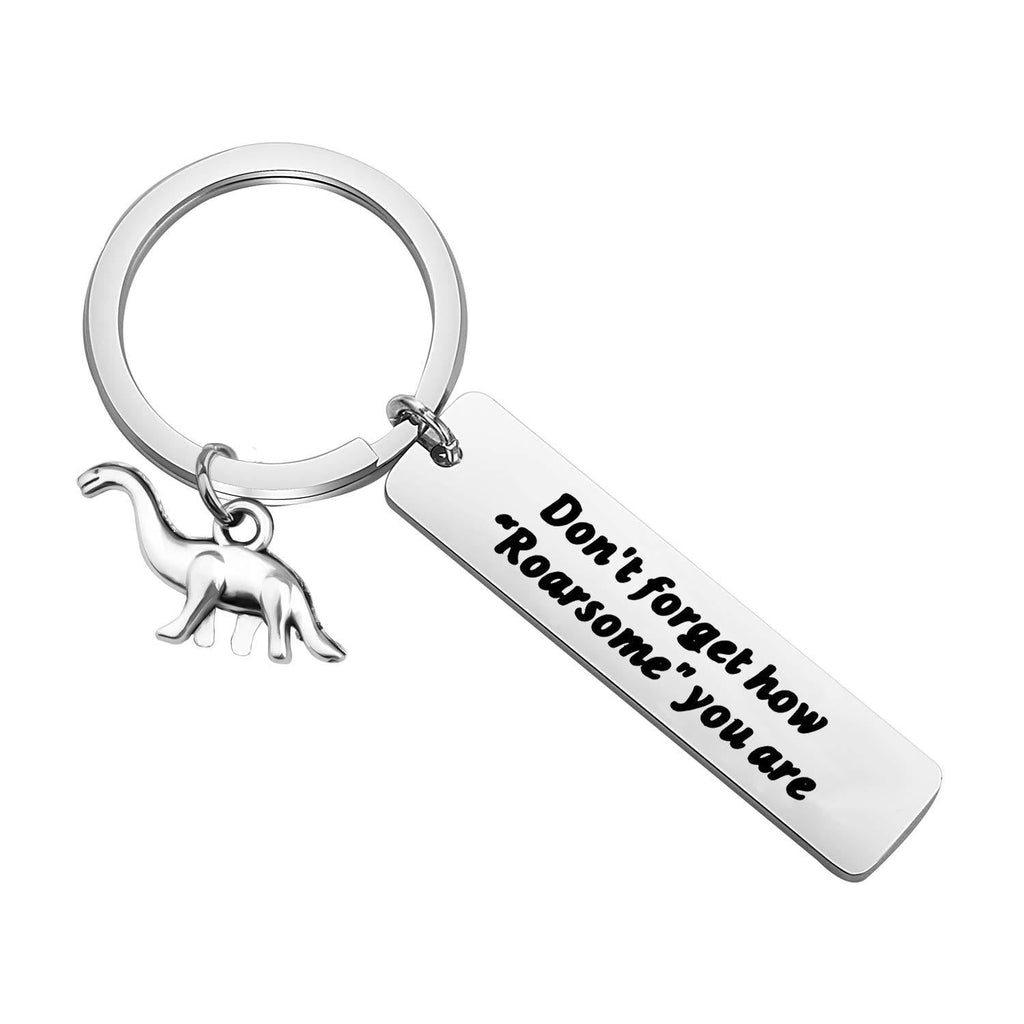 [Australia] - AKTAP Inspirational Dinosaur Gift Funny Dinosaur Keychain Don’t Forget How “Roarsome” You are Dinosaur Lover Gift for Best Friend 
