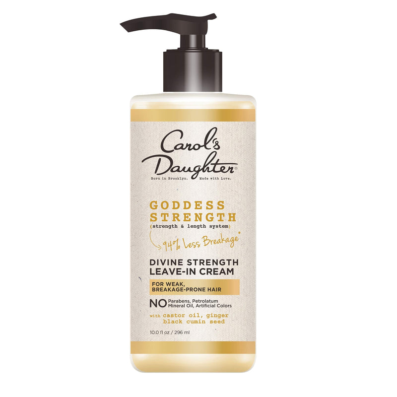 [Australia] - Carol’s Daughter Goddess Strength Leave In Conditioner with Castor Oil for Curly, Wavy, Natural Hair, Anti-breakage Treatment and Detangler, Add Moisture to Dry, Damaged Hair, 10 fl oz 