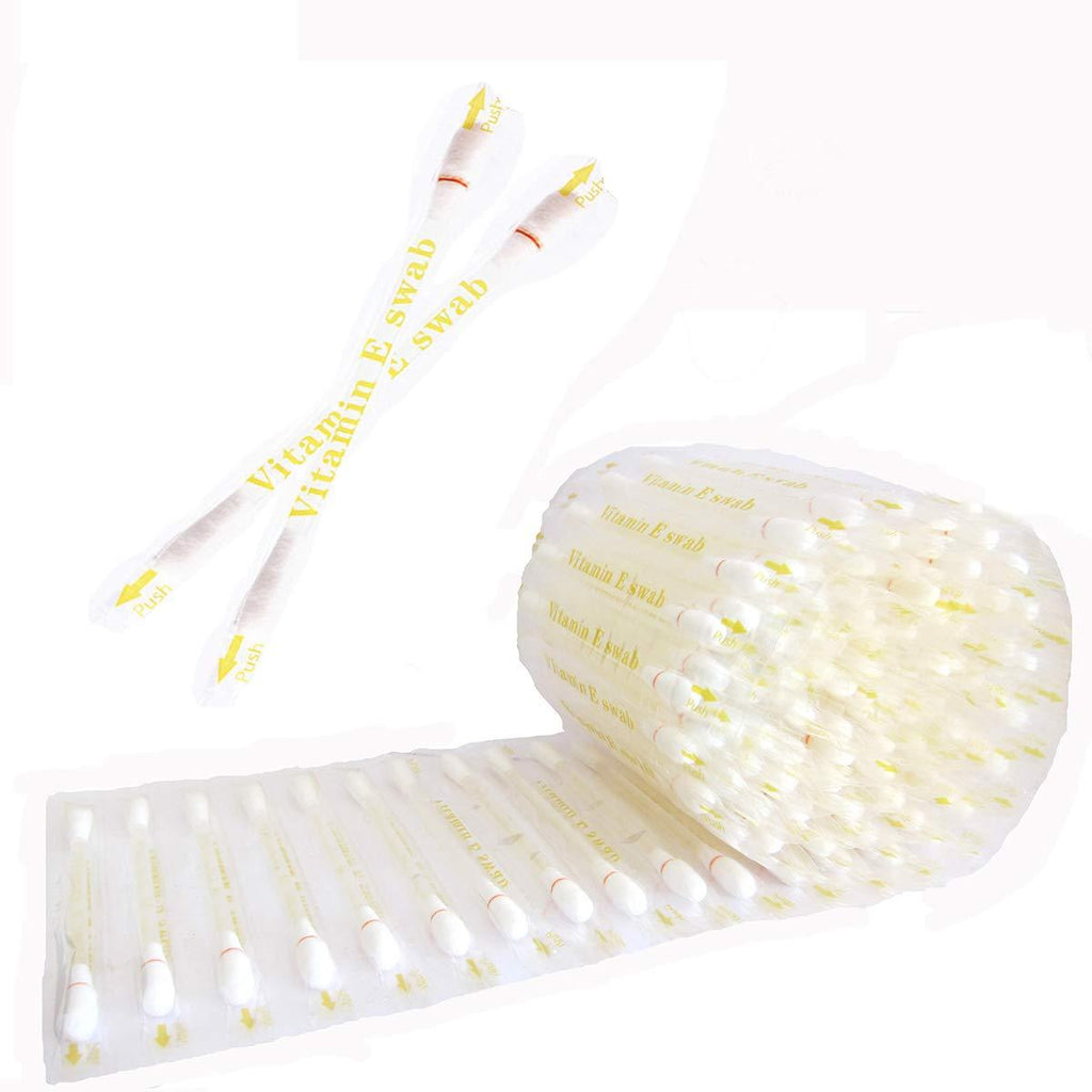 [Australia] - Teeth Whitening Vitamin E oil Q-tip Applicators to Moisturizing & Healing Lip and Gum during , Smooth Skin & Improve Skin Resistance 100 pack 