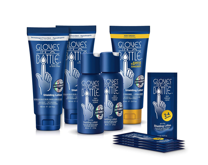 [Australia] - Gloves in a Bottle Skin Repair Lotion Gift Set for Dry Skin (5 Piece Set) 