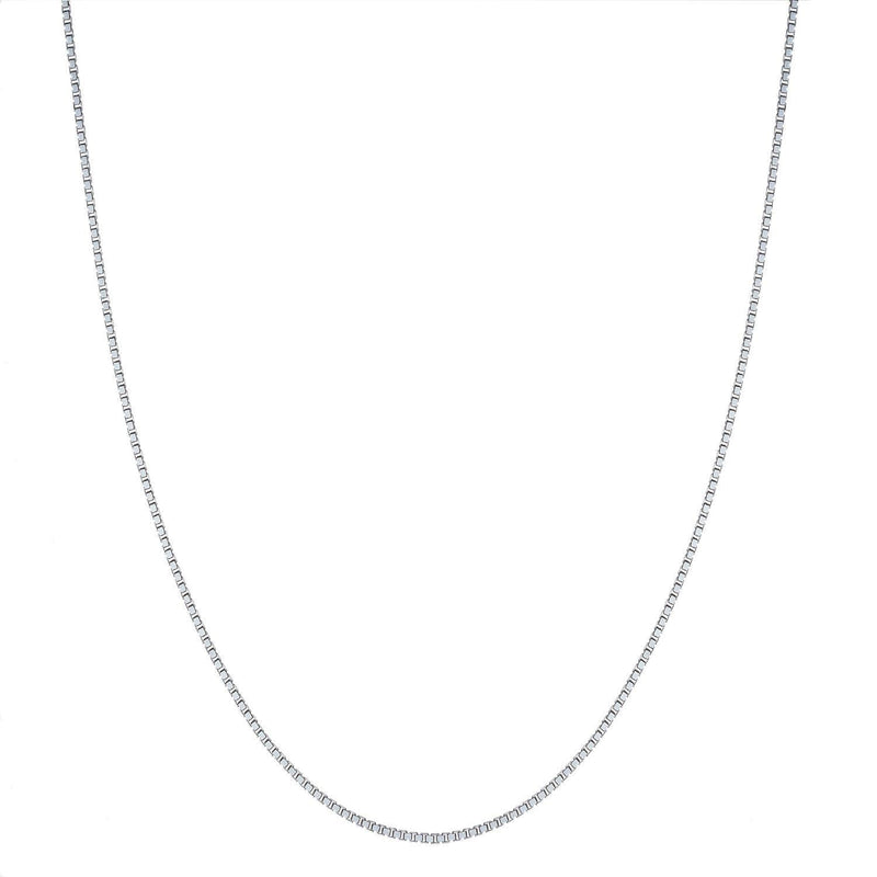 [Australia] - Sterling Silver 1.2mm Classic Italian Box Chain Necklace, 16" - 30" 24.0 Inches 