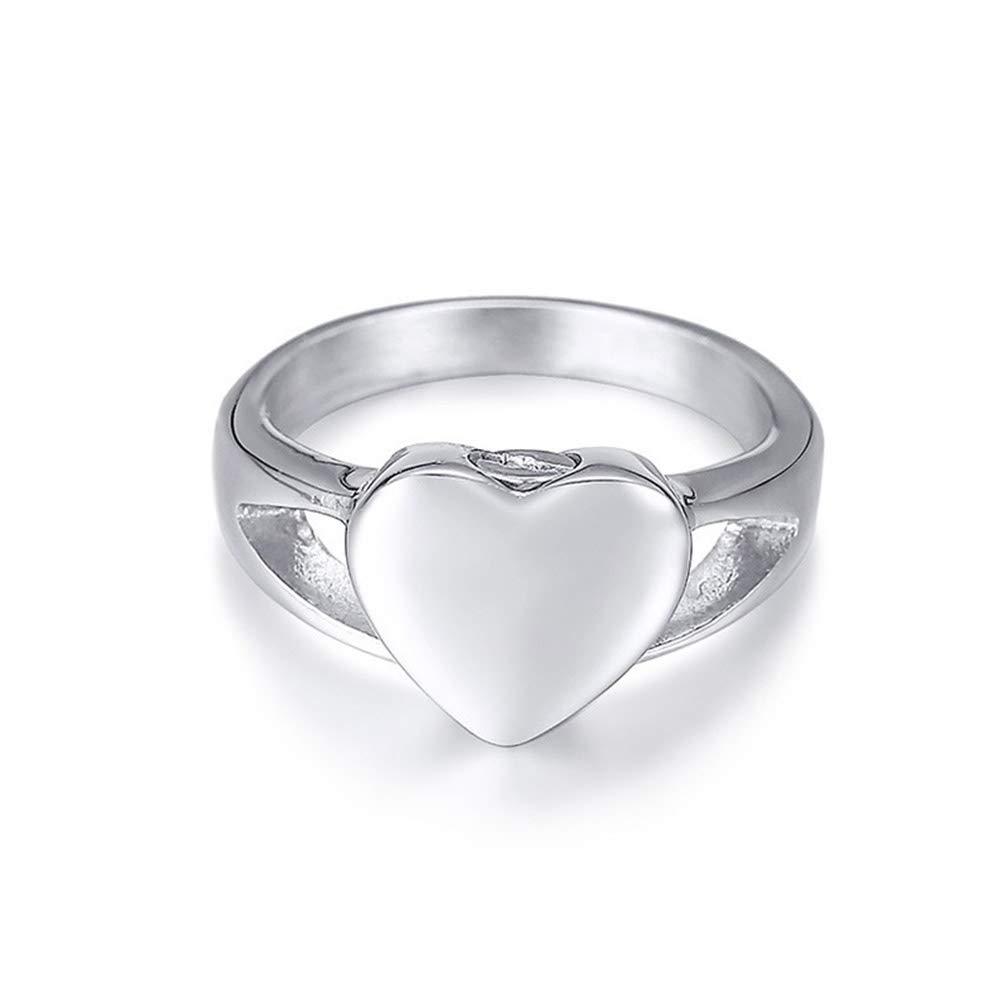 [Australia] - MEMORIALU Stainless Steel Heart Shape Urn Ring for Ashes Cremation Memorial Jewelry 9 