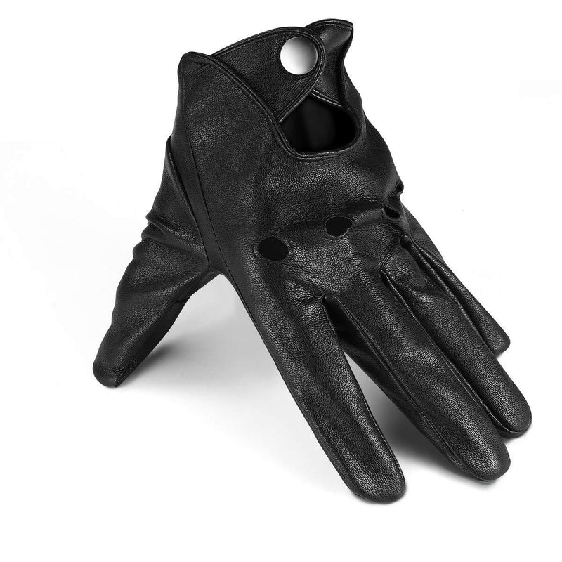 [Australia] - Driving Gloves Thin Black Leather Gloves Mens Driving Gloves Touchscreen Outdoor Sports PU/7.5/S Pu/Black 