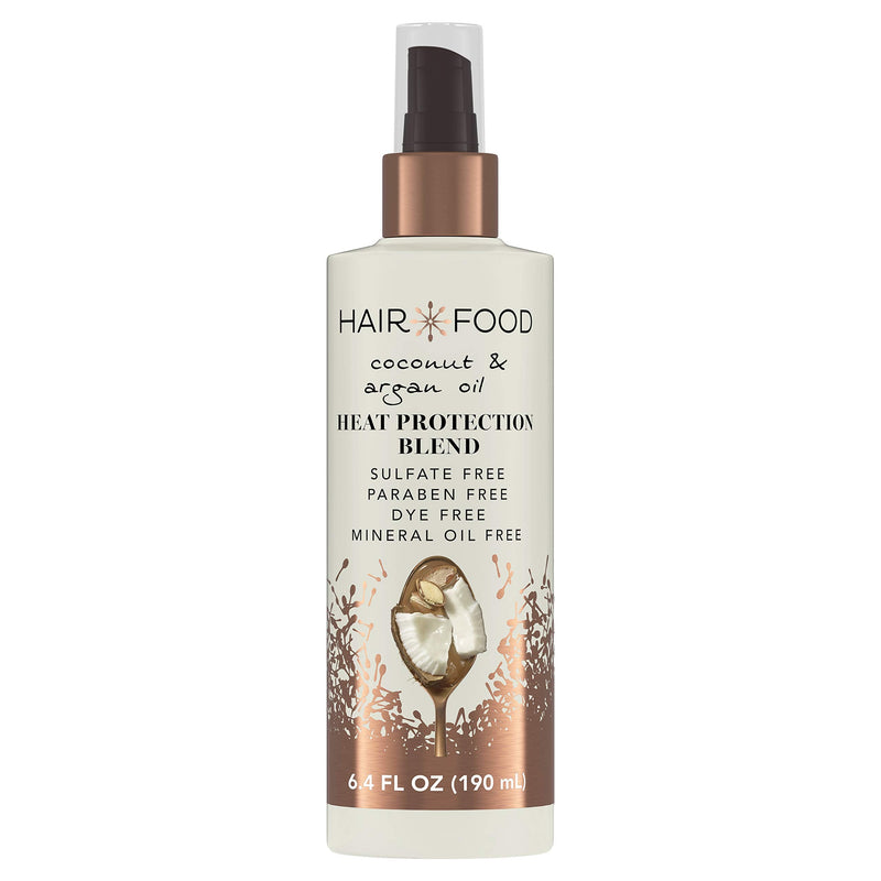 [Australia] - Hair Food Coconut & Argan Oil Heat Protectant Spray Blend, Paraben & Dye Free, 6.4 fl oz 