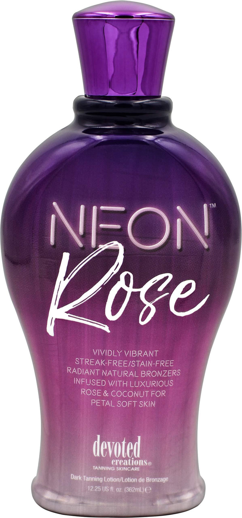 [Australia] - Devoted Creations Neon Rose Tanning Lotion with Natural Bronzers 12.25 oz 