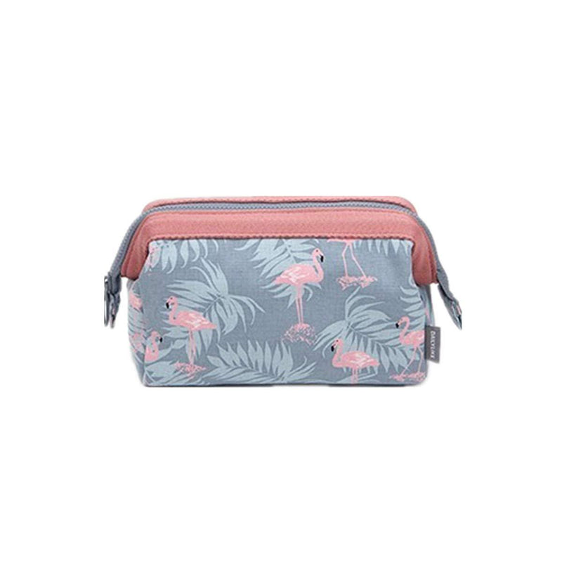 [Australia] - JYSHOP Travel Mini Clutch Makeup Pouch Bag Hand Lipstick Bag Portable Waterproof Cosmetic Organizer For Women Teens Girls (flamingo) flamingo 