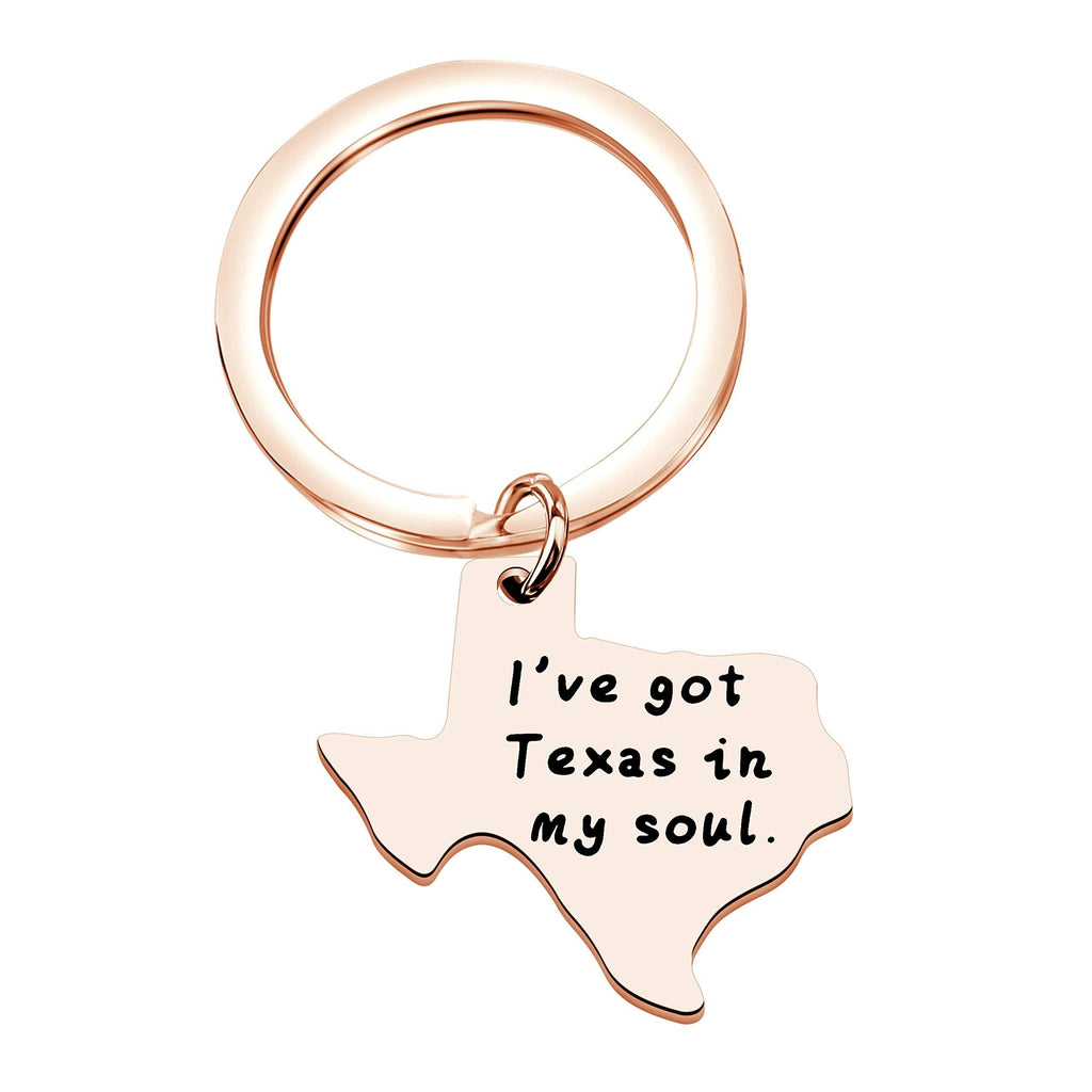 [Australia] - CHOROY Texas Sign Keychain Long Distance Relationship Gift Texas Jewelry Moving Away Gift for Her or Him texas keychain rog 