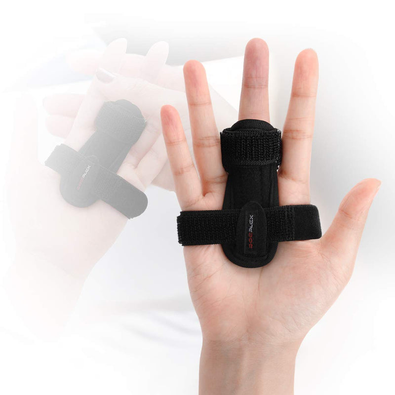 [Australia] - Trigger Finger Splint, Doeplex Finger Brace for Right / Left Hand Stabilizing Support for Sprains, Pain Relief, Mallet Injury, Arthritis, Tendonitis, Adjustable Thumb Brace with Built-in Strips 