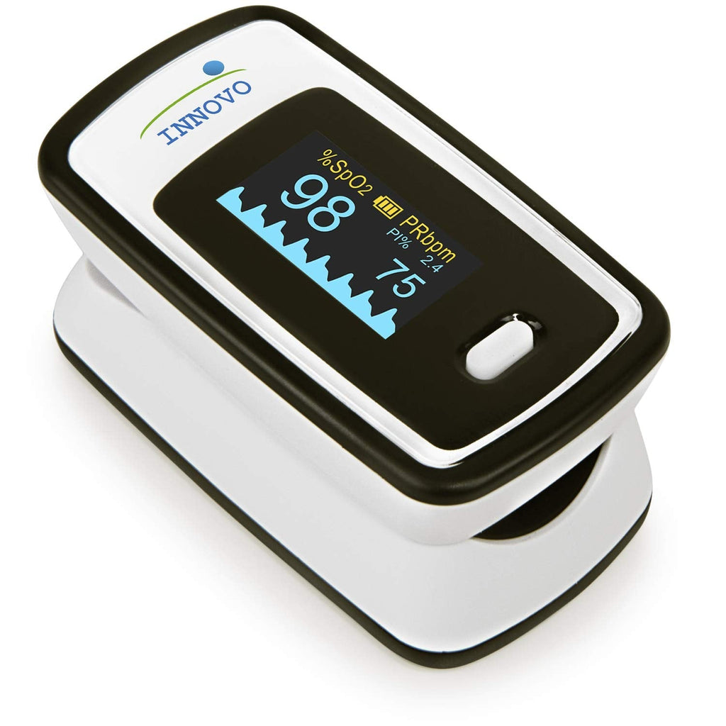 [Australia] - Innovo Deluxe iP900AP Fingertip Pulse Oximeter with Plethysmograph and Perfusion Index (Off-White with Black) 