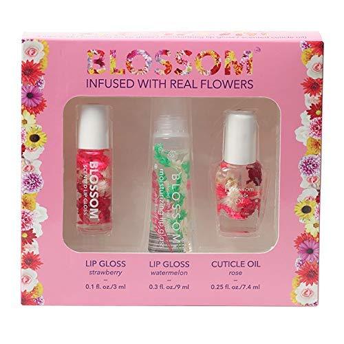 [Australia] - 3 Piece Gift Set - Mini Roll-On Lip Gloss, Moisturizing Lip Gloss, Scented Cuticle Oil 