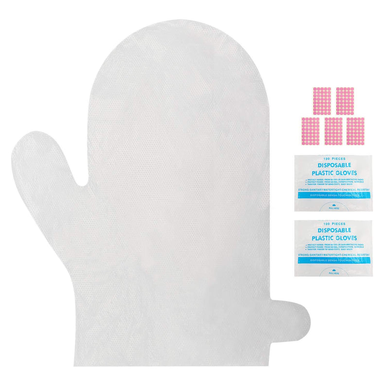 [Australia] - 200pcs Plastic Paraffin Bath Bags for Hand, Segbeauty Larger and Thicker Paraffin Wax Hand Liners, Therabath Spa Mitt Glove Liners for Paraffin Wax Machine and Wax Treatment Large (200 Count) 