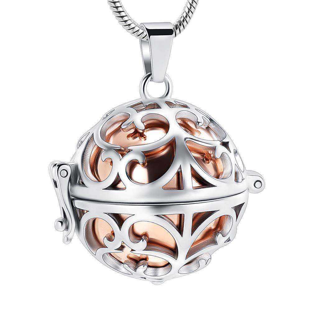 [Australia] - zeqingjw Tree of Life Cremation Urn Necklace for Ashes Memorial Urn Jewelry Ashes Locket for Loved Ones Keepsake Pendant Necklace Rose Gold 