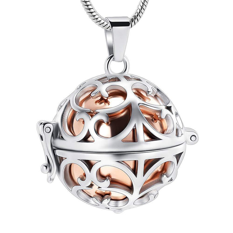 [Australia] - zeqingjw Tree of Life Cremation Urn Necklace for Ashes Memorial Urn Jewelry Ashes Locket for Loved Ones Keepsake Pendant Necklace Rose Gold 