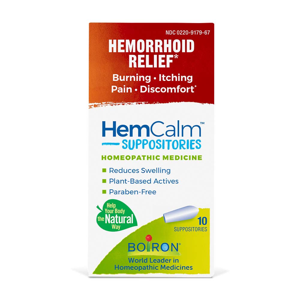 [Australia] - Boiron HemCalm Suppositories for Hemorrhoid Relief of Pain, Itching, Swelling or Discomfort - 10 Count 10 Count (Pack of 1) 