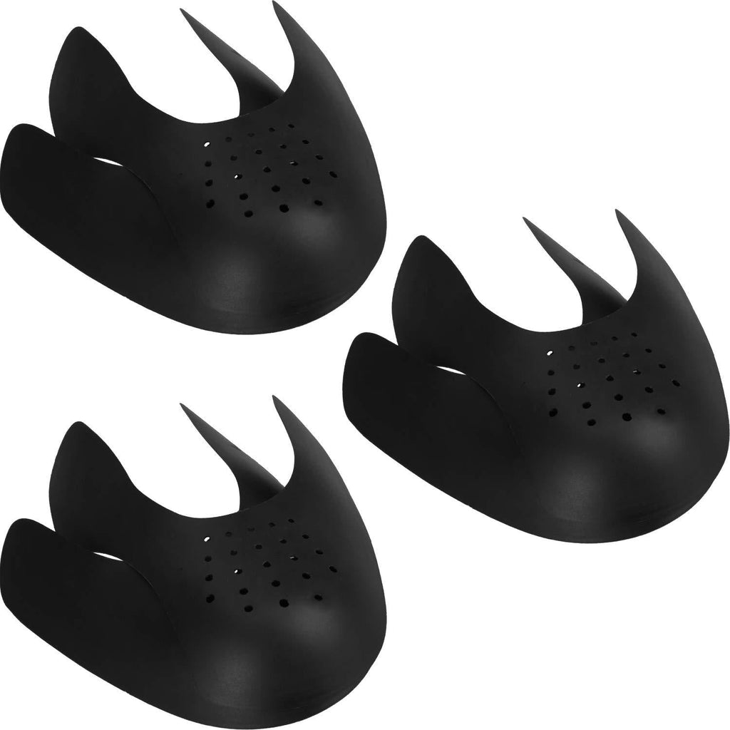 [Australia] - 3 Pair Shoe Crease Protector Toe Box to Reduce, Anti-Wrinkle Protector, Against Shoe Creases, Men's 7-12/ Women's 5-8 Black 