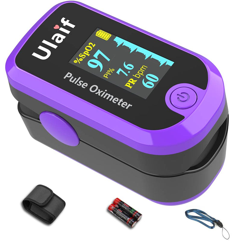 [Australia] - Finger Pulse Oximeter Fingertip, Portable Blood Oxygen Saturation Monitor for Heart Rate and SpO2 Level, Pulse Ox,Oximetro, O2 Monitor Finger for Oxygen,(Purple) 