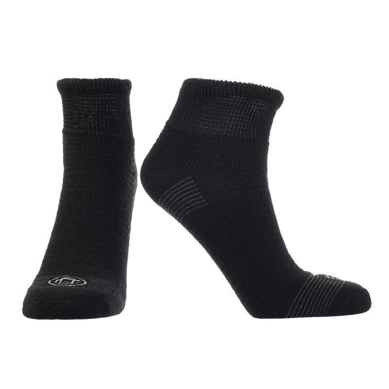 [Australia] - Doctor's Choice Diabetic Socks for Men, Seamless Ankle Socks with Non-Binding Top, Aloe Infused, Provides Extra Comfort for Gout, Quarter Socks, 2 Pairs, Black, Large, Size 10-13 Black - Quarter Socks - 2 Pairs Large (Pack of 2) 