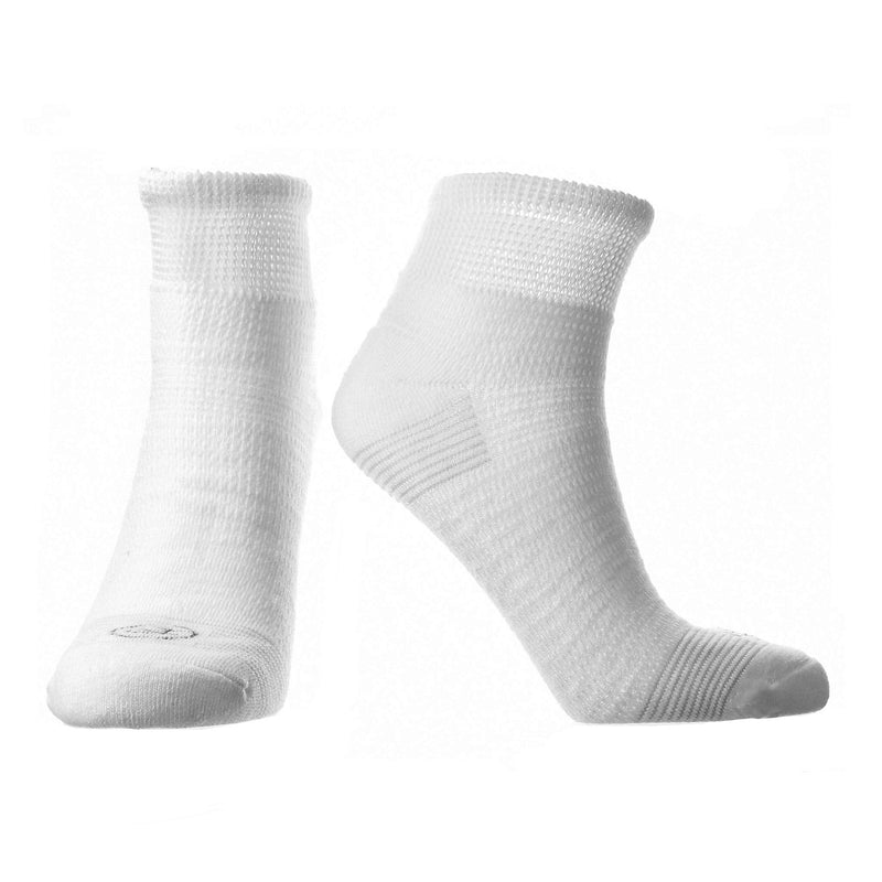 [Australia] - Doctor's Choice Diabetic Socks for Men, Seamless Ankle Socks with Non-Binding Top, Aloe Infused, Provides Extra Comfort for Gout, Quarter Socks, 2 Pairs, White, X-Large, Size 13-15 White - Quarter Socks - 2 Pairs X-Large (Pack of 2) 