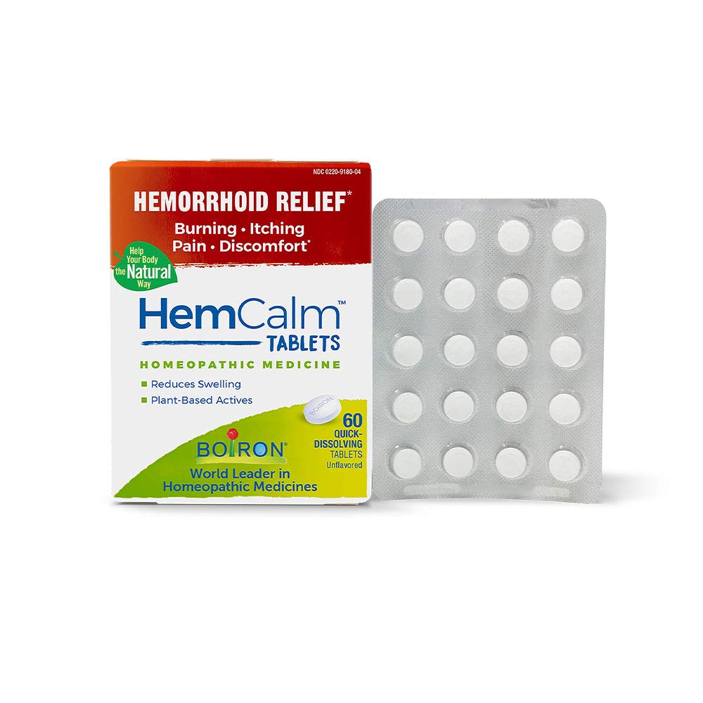 [Australia] - Boiron HemCalm Tablets for Hemorrhoid Relief of Pain, Itching, Swelling or Discomfort - 60 Count 60 Count (Pack of 1) 