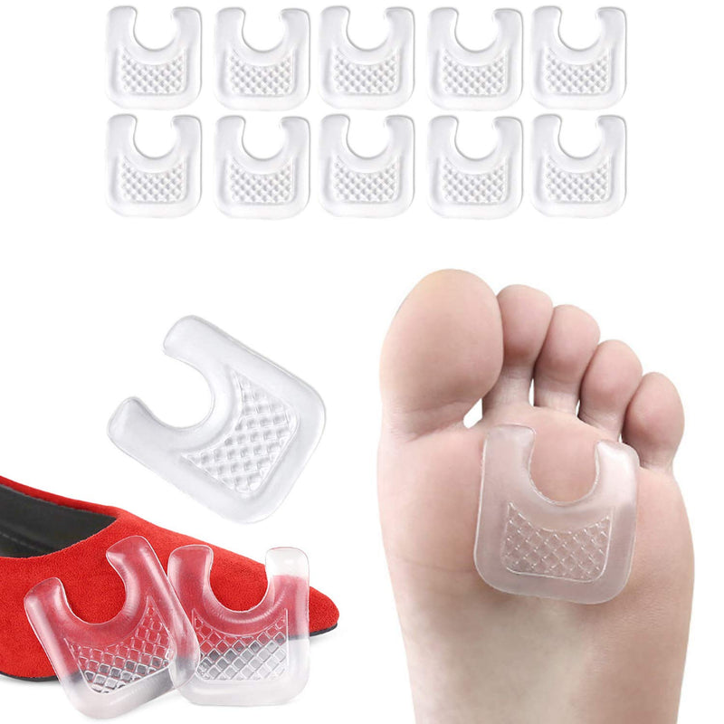 [Australia] - 10 Pieces Waterproof Toe Cushions Pads, U-Shaped Gel Callus Pads from Rubbing, Reusable Callus Cushions 